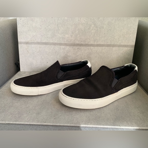 Woman by common projects black suede sneakers pull on size 7 - Picture 2 of 7
